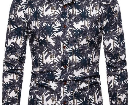 Ericdress Print Floral Lapel Single-Breasted Spring Men’s Shirt