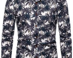 Ericdress Print Floral Lapel Single-Breasted Spring Men’s Shirt