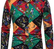 Ericdress Print Floral Lapel Single-Breasted Spring Men’s Shirt