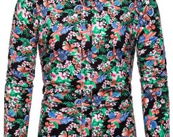 Ericdress Print Floral Lapel Single-Breasted Spring Men’s Shirt