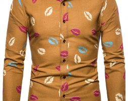 Ericdress Print Floral Lapel Single-Breasted Spring Men’s Shirt