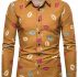 Ericdress Print Floral Lapel Single-Breasted Spring Men’s Shirt