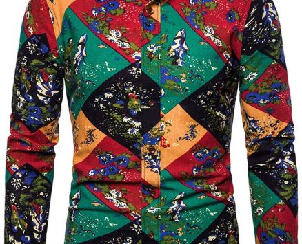 Ericdress Print Floral Lapel Single-Breasted Spring Men’s Shirt