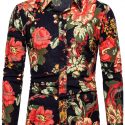 Ericdress Print Floral Lapel Single-Breasted Spring Men’s Shirt