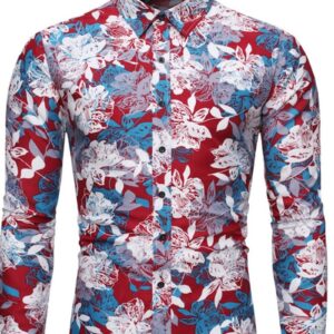 Ericdress Print Lapel Casual Single-Breasted Spring Men's Shirt