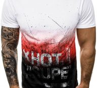 Ericdress Print Letter Casual Loose Mens T-shirt