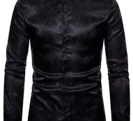 Ericdress Print Plain Stand Collar Single-Breasted Men’s Shirt