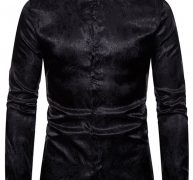 Ericdress Print Plain Stand Collar Single-Breasted Men’s Shirt