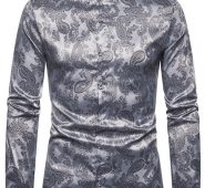 Ericdress Print Plain Stand Collar Single-Breasted Men’s Shirt