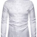 Ericdress Print Plain Stand Collar Single-Breasted Men’s Shirt