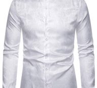 Ericdress Print Plain Stand Collar Single-Breasted Men’s Shirt