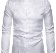Ericdress Print Plain Stand Collar Single-Breasted Men’s Shirt