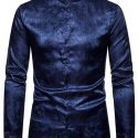 Ericdress Print Plain Stand Collar Single-Breasted Men’s Shirt