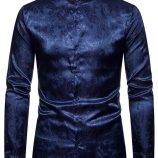Ericdress Print Plain Stand Collar Single-Breasted Men’s Shirt