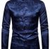 Ericdress Print Plain Stand Collar Single-Breasted Men’s Shirt