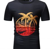 Ericdress Print Plant Casual Loose Mens T-shirt