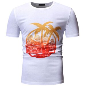 Ericdress Print Plant Casual Loose Mens T-shirt