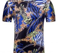 Ericdress Print Round Neck Animal Slim Mens T-shirt