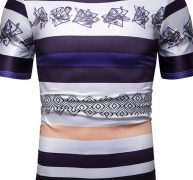 Ericdress Print Round Neck Fashion Slim Mens T-shirt