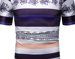 Ericdress Print Round Neck Fashion Slim Mens T-shirt