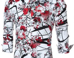 Ericdress Quality Vogue Print Slim Men’s Shirt