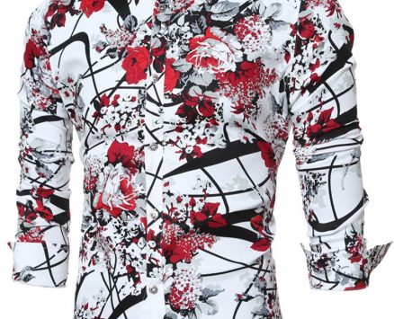 Ericdress Quality Vogue Print Slim Men’s Shirt