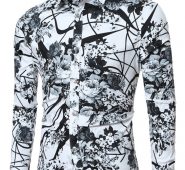 Ericdress Quality Vogue Print Slim Men’s Shirt