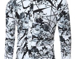 Ericdress Quality Vogue Print Slim Men’s Shirt