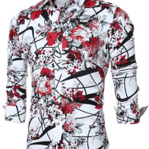 Ericdress Quality Vogue Print Slim Men's Shirt