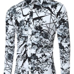 Ericdress Quality Vogue Print Slim Men's Shirt