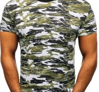 Ericdress Round Neck Casual Camouflage Slim Mens T-shirt