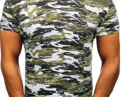Ericdress Round Neck Casual Camouflage Slim Mens T-shirt