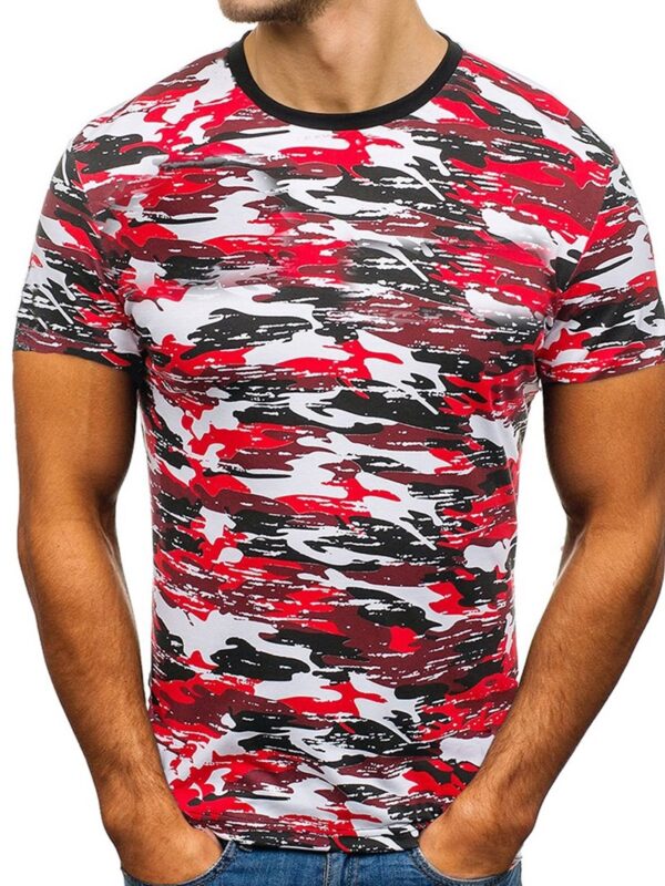 Ericdress Round Neck Casual Camouflage Slim Mens T-shirt