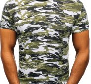 Ericdress Round Neck Casual Camouflage Slim Mens T-shirt