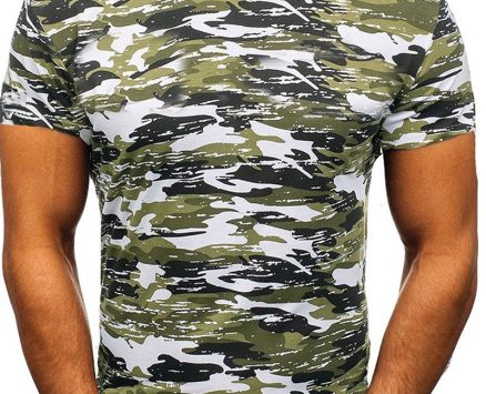 Ericdress Round Neck Casual Camouflage Slim Mens T-shirt