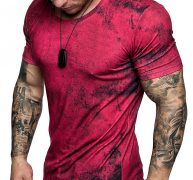 Ericdress Round Neck Casual Color Block Mens T-shirt