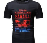 Ericdress Round Neck Letter Print Loose Mens T-shirt