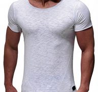 Ericdress Round Neck Plain Casual Slim Mens T-shirt