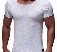 Ericdress Round Neck Plain Casual Slim Mens T-shirt