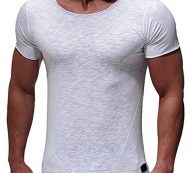 Ericdress Round Neck Plain Casual Slim Mens T-shirt