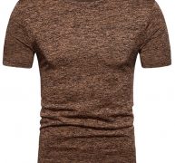Ericdress Round Neck Plain Slim Mens T-shirt
