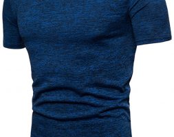 Ericdress Round Neck Plain Slim Mens T-shirt