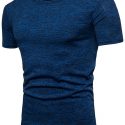 Ericdress Round Neck Plain Slim Mens T-shirt