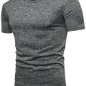 Ericdress Round Neck Plain Slim Mens T-shirt