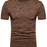 Ericdress Round Neck Plain Slim Mens T-shirt