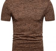 Ericdress Round Neck Plain Slim Mens T-shirt