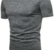 Ericdress Round Neck Plain Slim Mens T-shirt