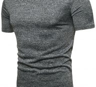 Ericdress Round Neck Plain Slim Mens T-shirt