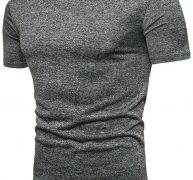Ericdress Round Neck Plain Slim Mens T-shirt