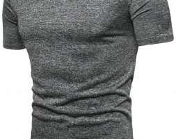 Ericdress Round Neck Plain Slim Mens T-shirt